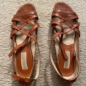 MICHAEL Michael kors walkbase leather tan sandal